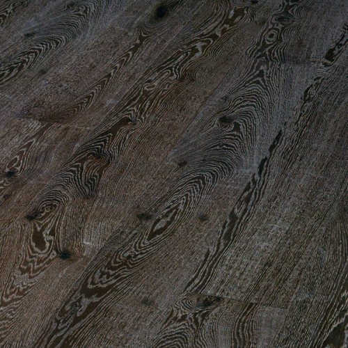 Oak Rustic brushed Black White plank 185